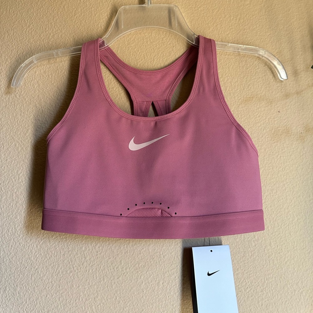 Nike size small high support mauve pink sports bra